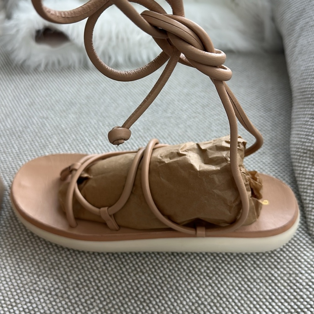Beek Lace Up Leather Sandals - Picture 4 of 8